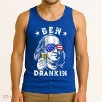 Ben Drankin Benjamin Franklin Funny Ing 4th Of July Usa Great Gift Tank Top thumb 3
