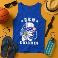 Ben Drankin Benjamin Franklin Funny Ing 4th Of July Usa Great Gift Tank Top thumb 4
