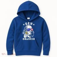 Ben Drankin Benjamin Franklin Funny Ing 4th Of July Usa Great Gift Kids Hoodie thumb 0