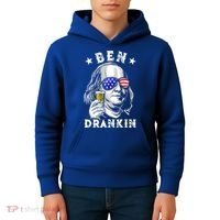 Ben Drankin Benjamin Franklin Funny Ing 4th Of July Usa Great Gift Kids Hoodie thumb 4