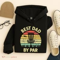 Best Dad By Par Funny Disc Golf Frisbee Golfer Father's Day Hoodie thumb 4