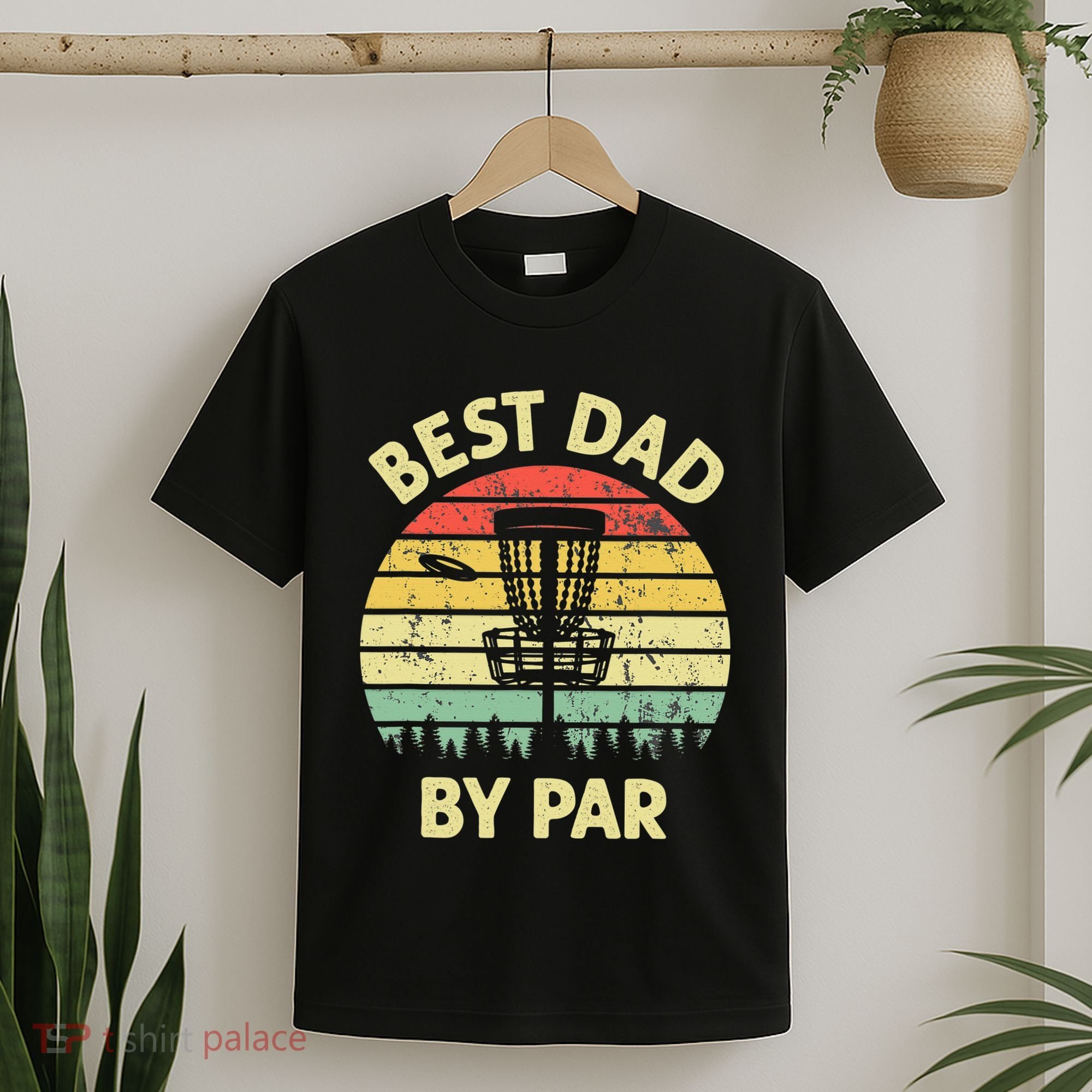 Best Dad By Par Funny Disc Golf Frisbee Golfer Father's Day T-Shirt