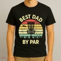 Best Dad By Par Funny Disc Golf Frisbee Golfer Father's Day T-Shirt thumb 3