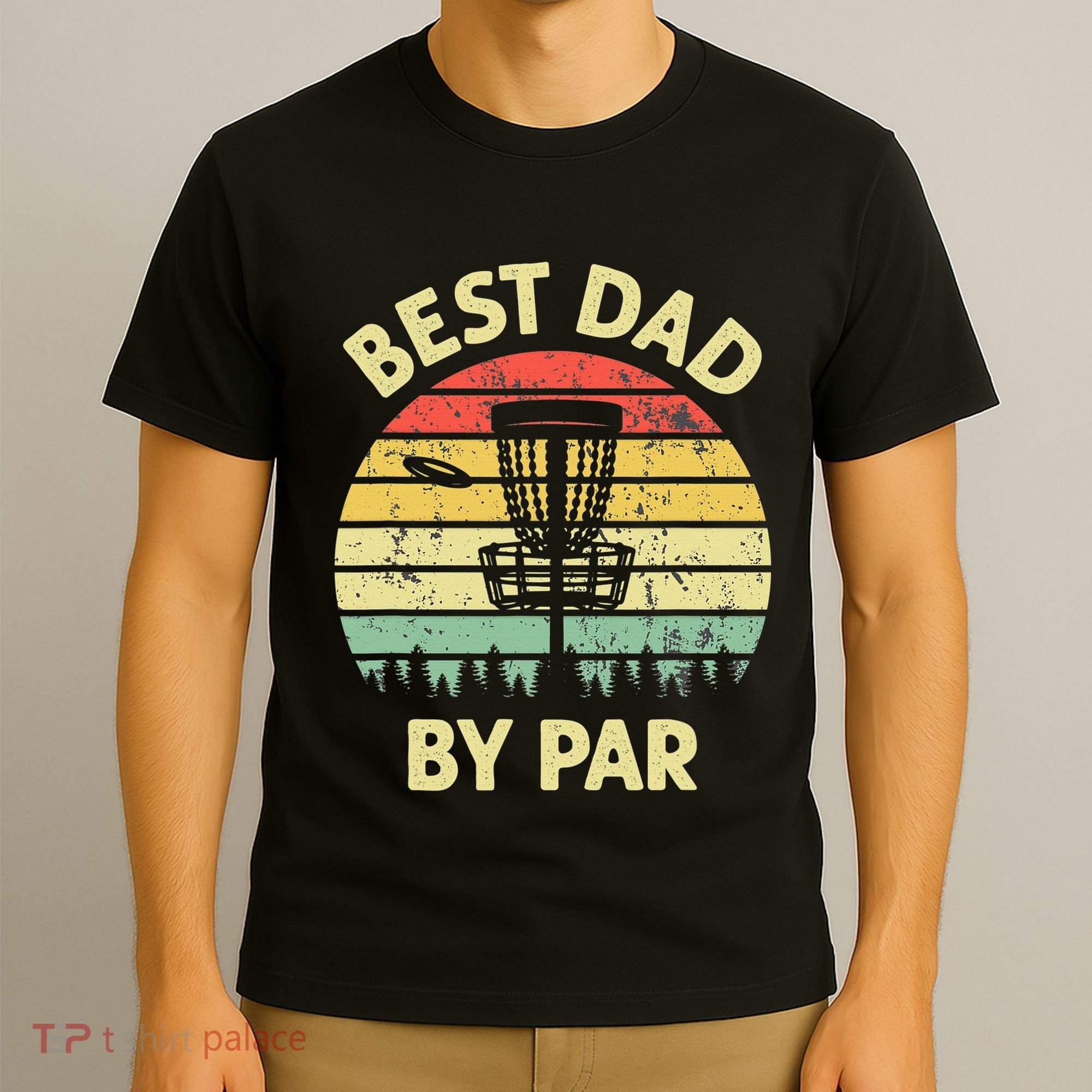 Best Dad By Par Funny Disc Golf Frisbee Golfer Father's Day T-Shirt