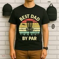 Best Dad By Par Funny Disc Golf Frisbee Golfer Father's Day T-Shirt thumb 6