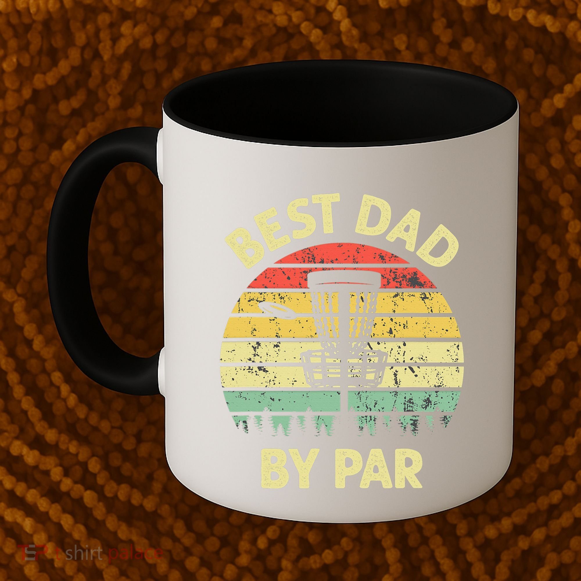 Best Dad By Par Funny Disc Golf Frisbee Golfer Father's Day Coffee Mug