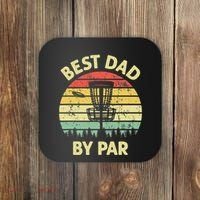 Best Dad By Par Funny Disc Golf Frisbee Golfer Father's Day Coaster thumb 0