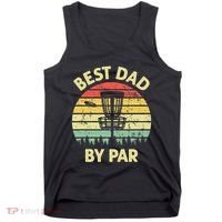 Best Dad By Par Funny Disc Golf Frisbee Golfer Father's Day Tank Top thumb 0