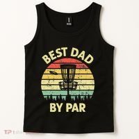 Best Dad By Par Funny Disc Golf Frisbee Golfer Father's Day Tank Top thumb 2