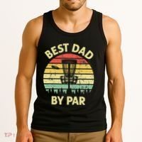 Best Dad By Par Funny Disc Golf Frisbee Golfer Father's Day Tank Top thumb 3