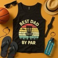Best Dad By Par Funny Disc Golf Frisbee Golfer Father's Day Tank Top thumb 4