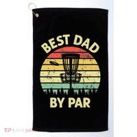 Best Dad By Par Funny Disc Golf Frisbee Golfer Father's Day Golf Towel thumb 0