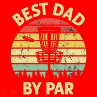 Best Dad By Par Funny Disc Golf Frisbee Golfer Father's Day Santa Hat thumb 1