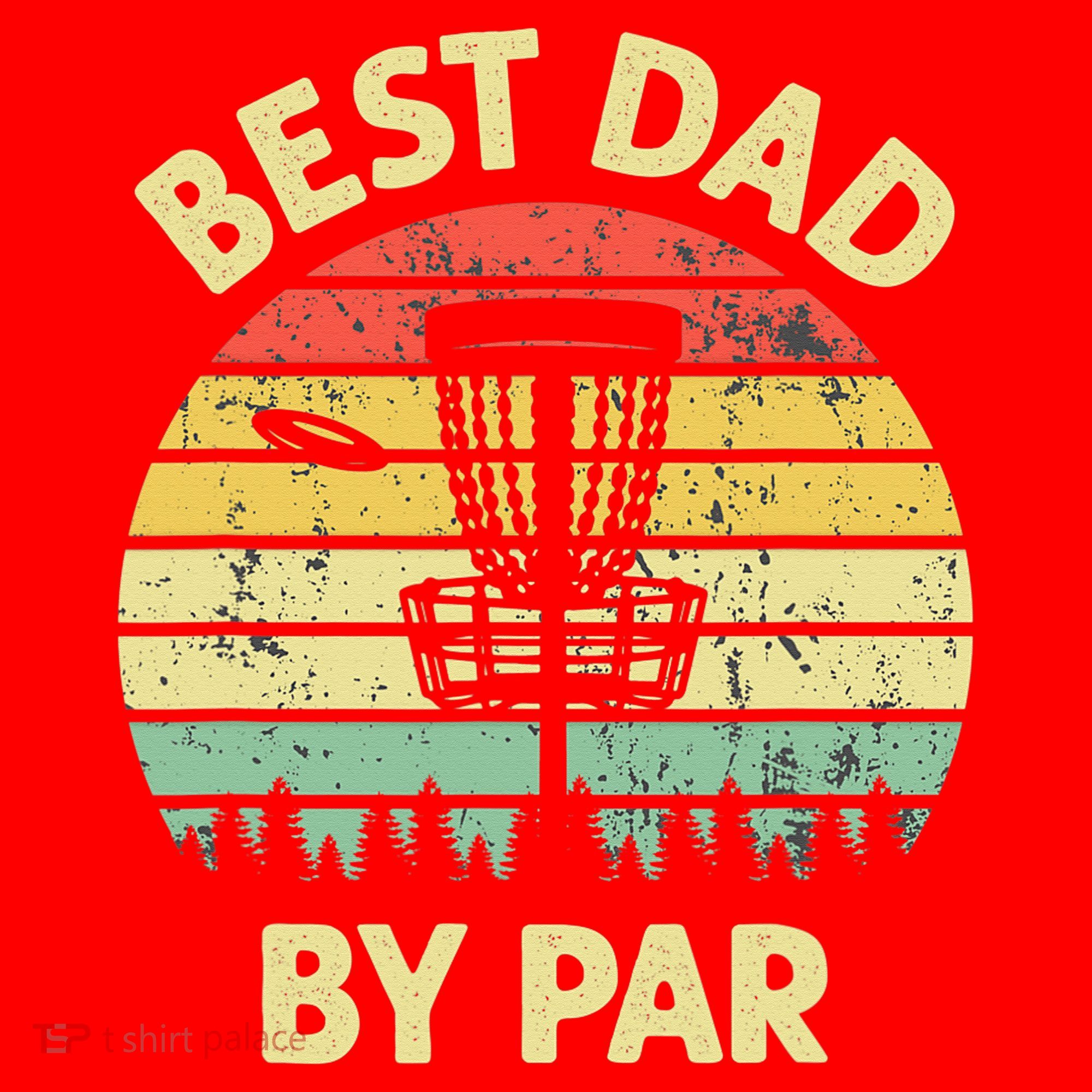 Best Dad By Par Funny Disc Golf Frisbee Golfer Father's Day Santa Hat