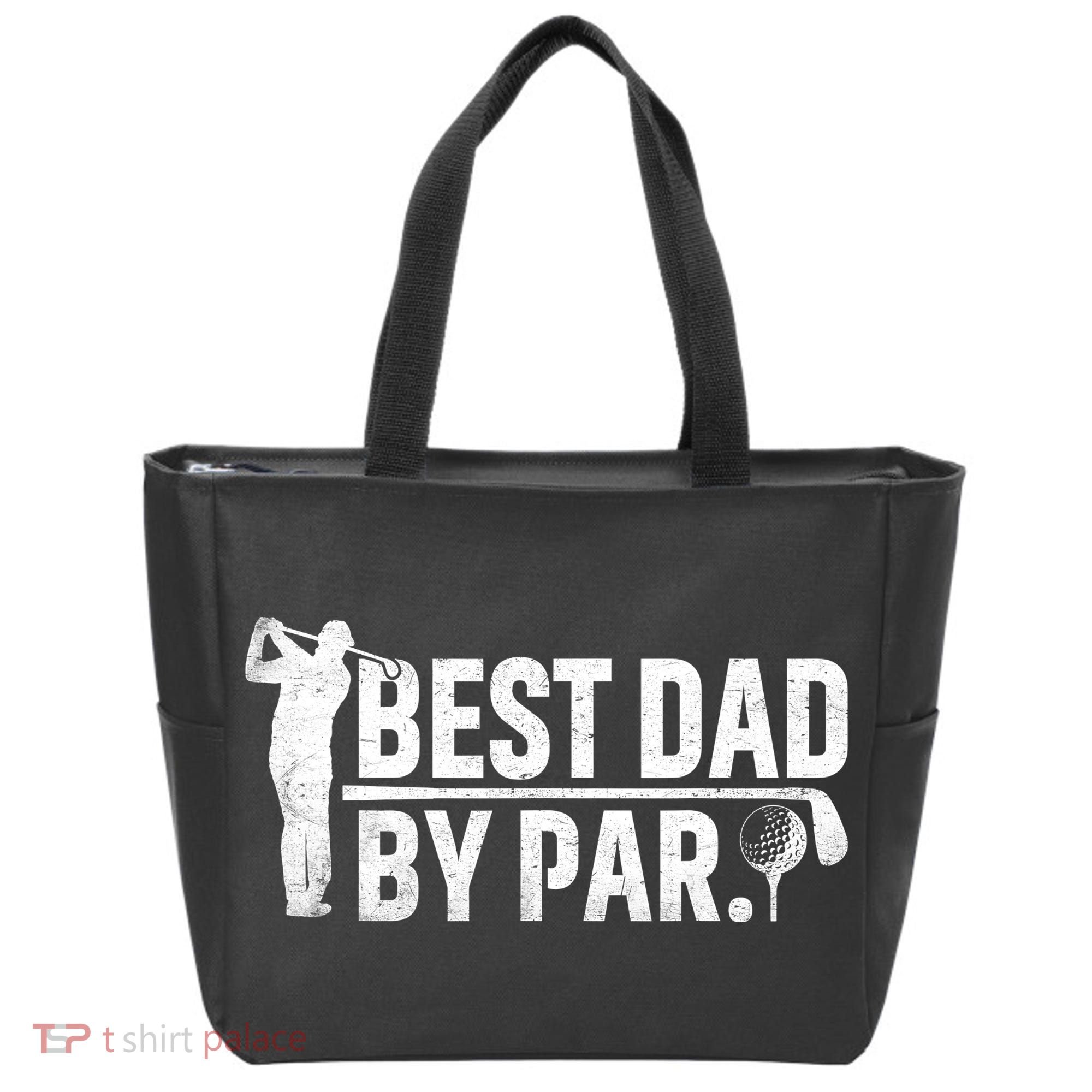 Best Dad By Par Funny Golf Daddy Fathers Day Birthday Gifts Tote Bag