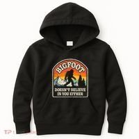 Bigfoot DoesnT Believe In You Either Kids Hoodie thumb 0