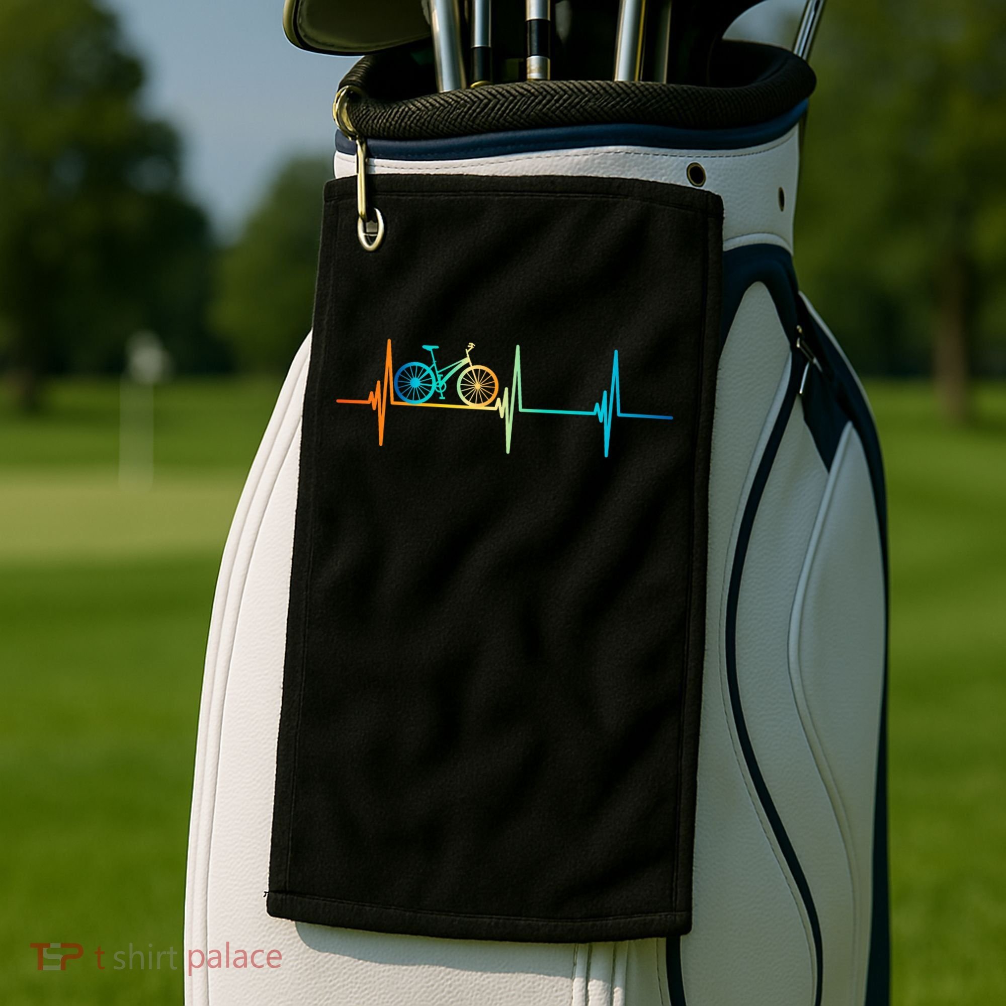 Bicycle Driving Bicyclist Cyclist Bike Rider Golf Towel