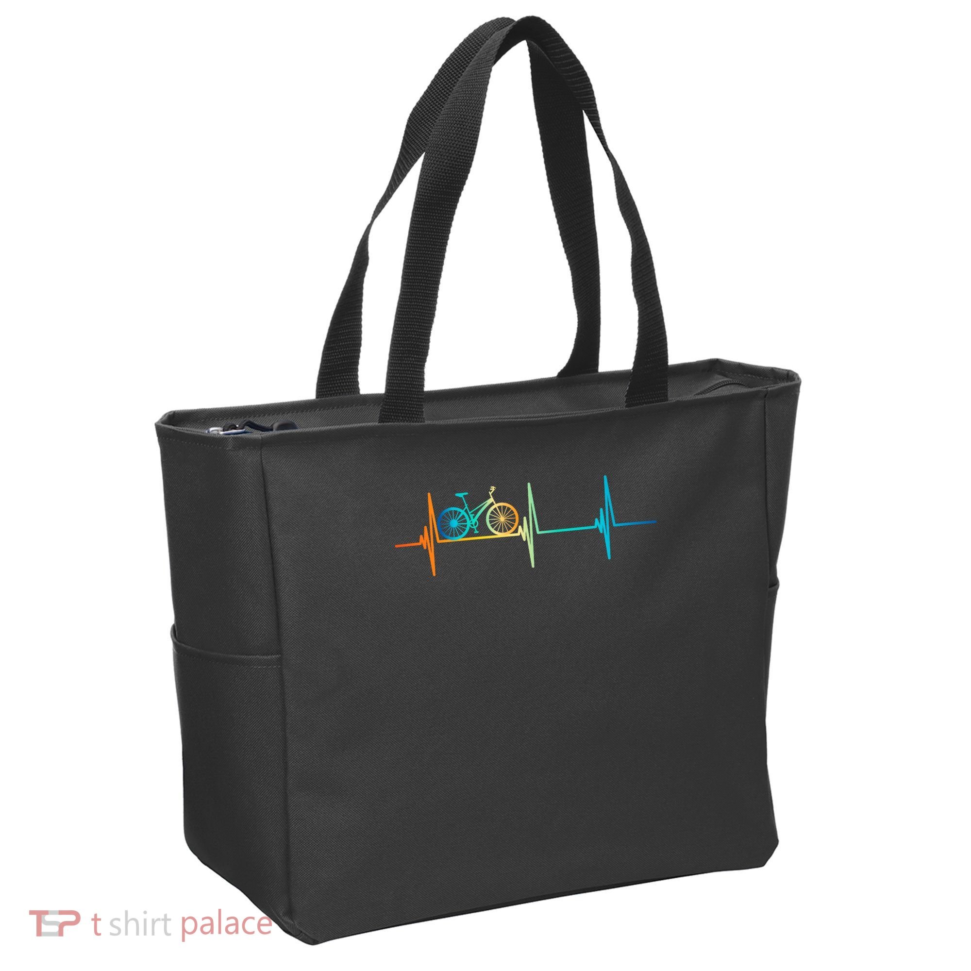 Bicycle Driving Bicyclist Cyclist Bike Rider Tote Bag