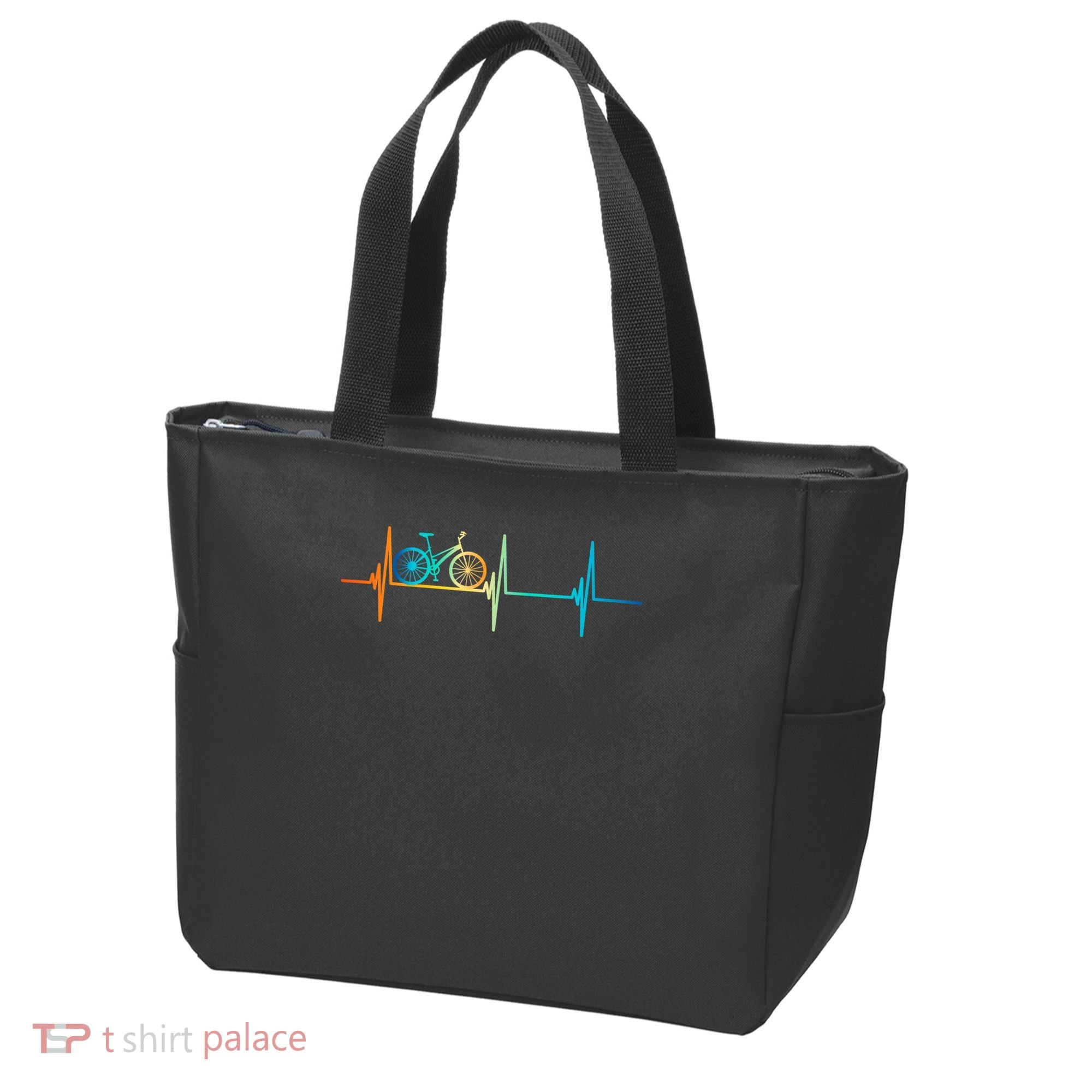 Bicycle Driving Bicyclist Cyclist Bike Rider Tote Bag