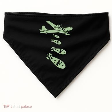 Bomber Dropping Bombs USA-Made Doggie Bandana