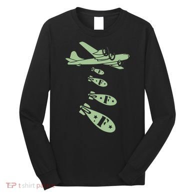 Bomber Dropping Bombs Long Sleeve Shirt
