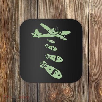 Bomber Dropping Bombs Coaster
