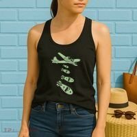 Bomber Dropping Bombs Women's Tank Top thumb 2