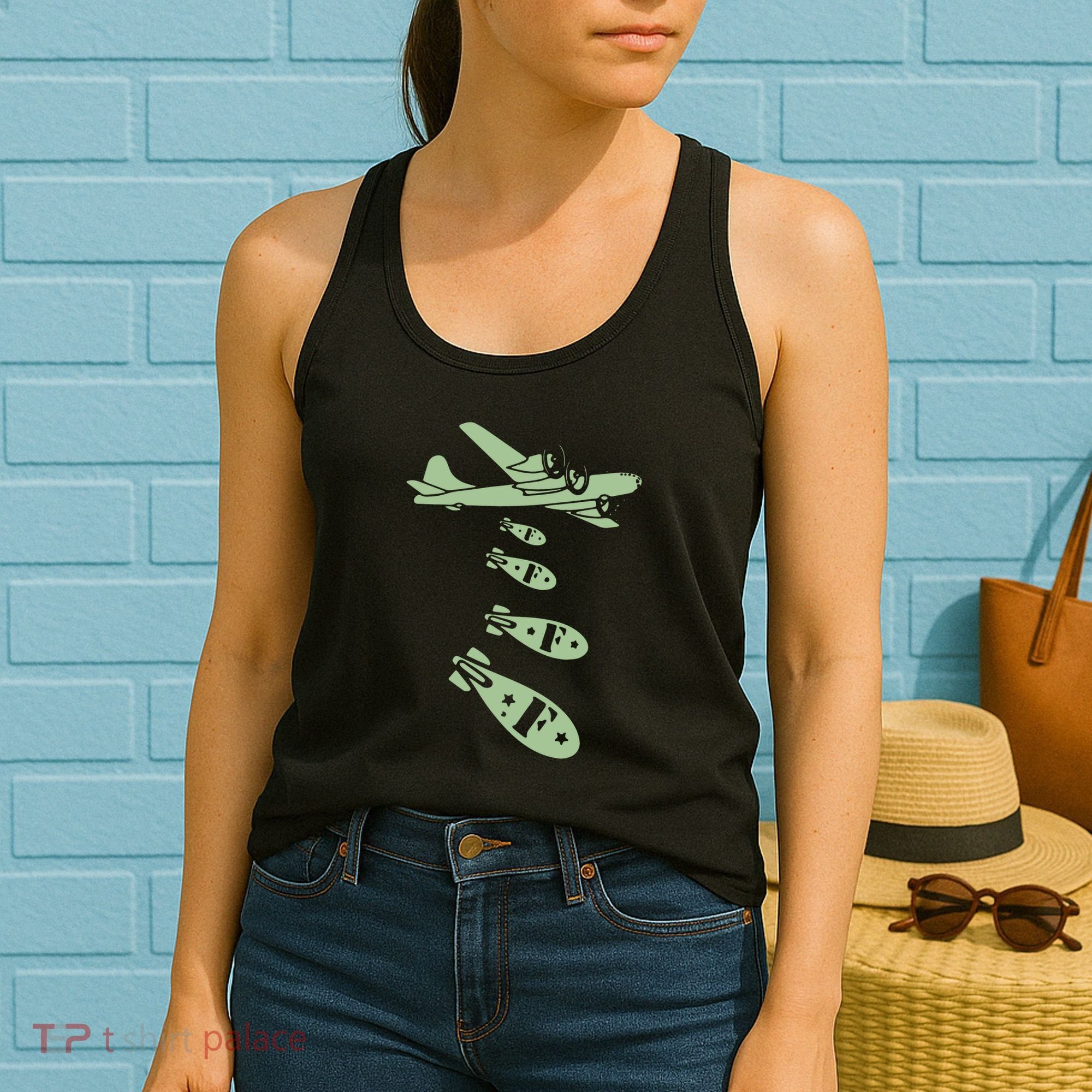 Bomber Dropping Bombs Women's Tank Top