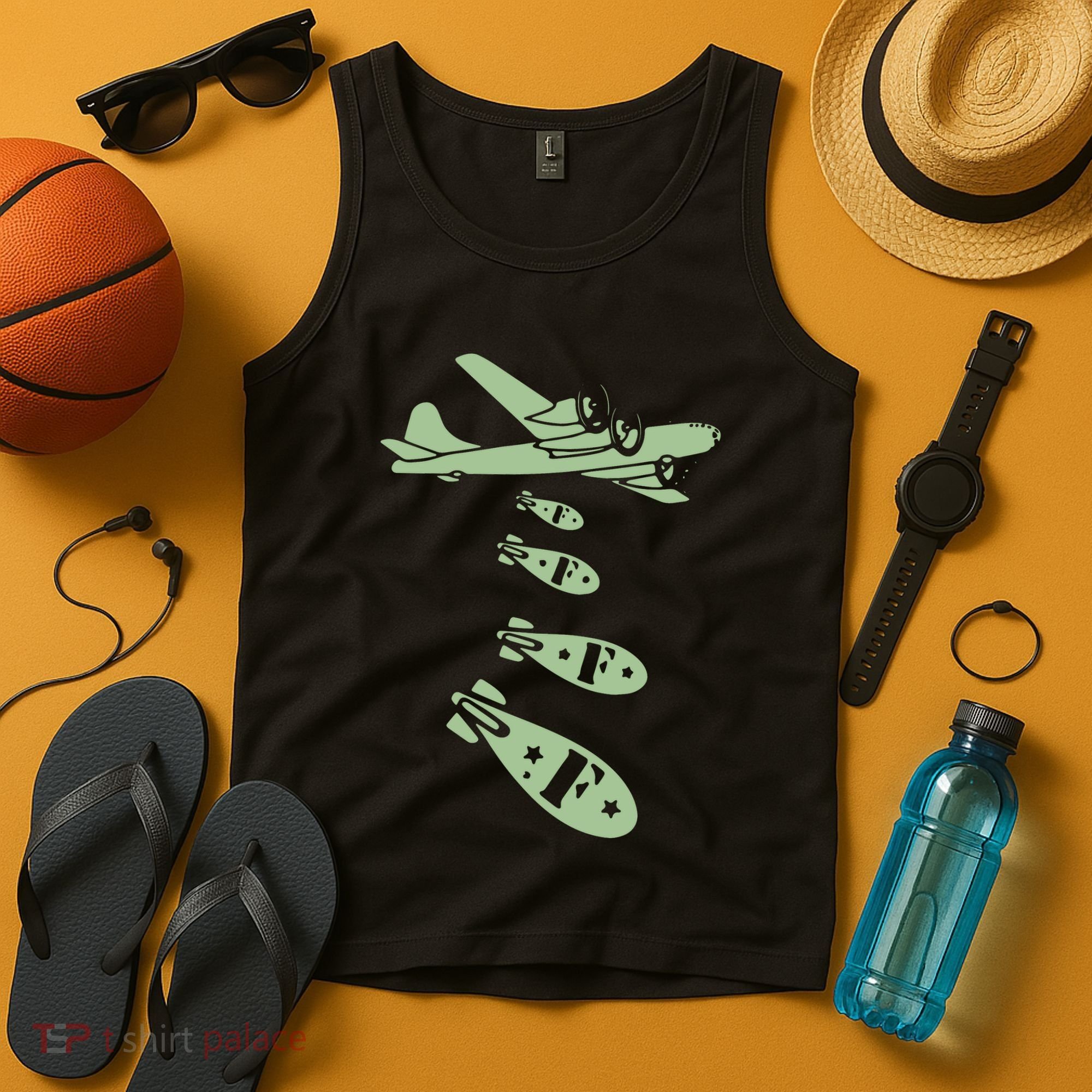 Bomber Dropping Bombs Tank Top