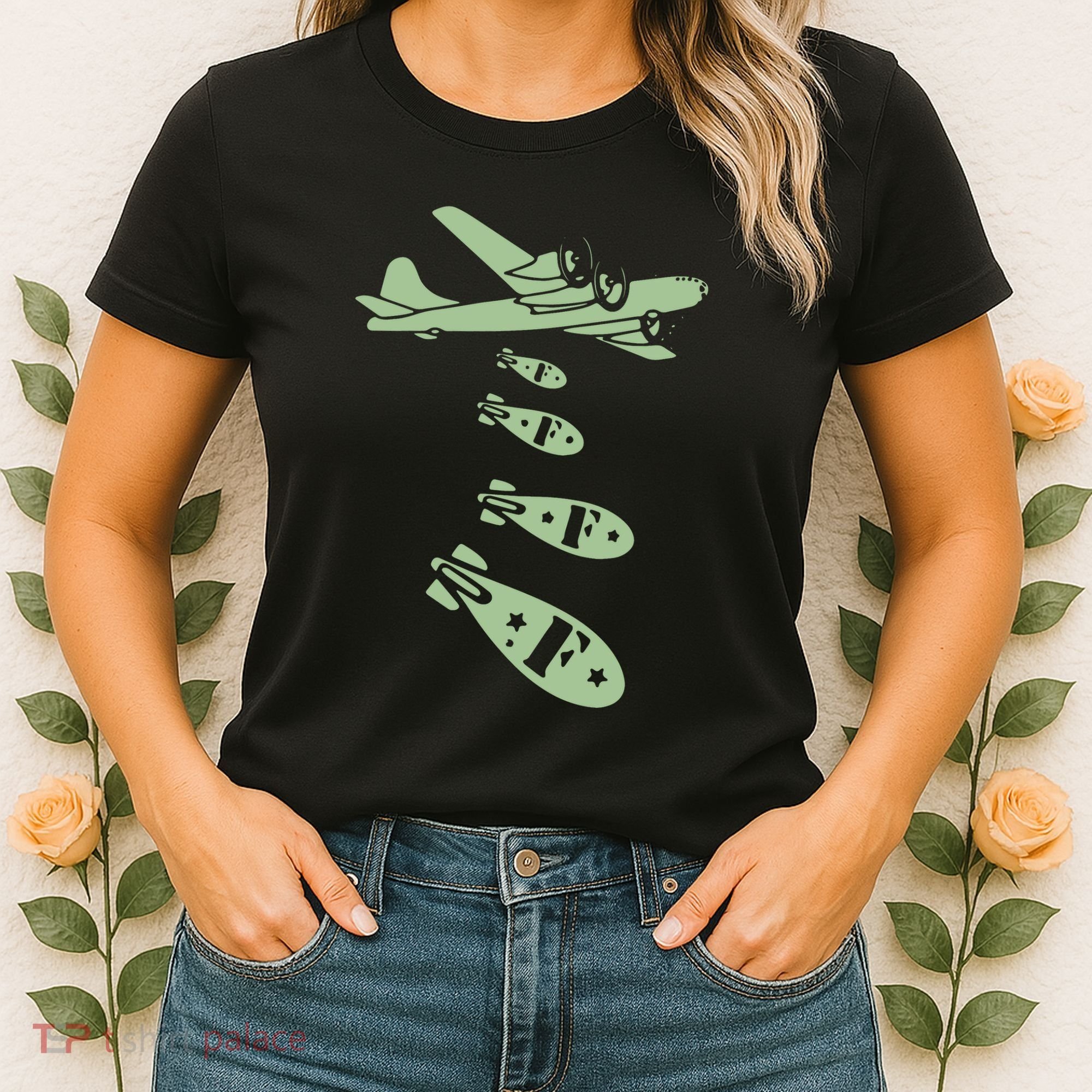 Bomber Dropping Bombs Women's T-Shirt