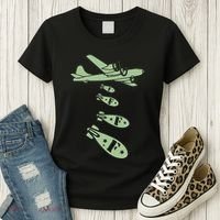 Bomber Dropping Bombs Women's T-Shirt thumb 3
