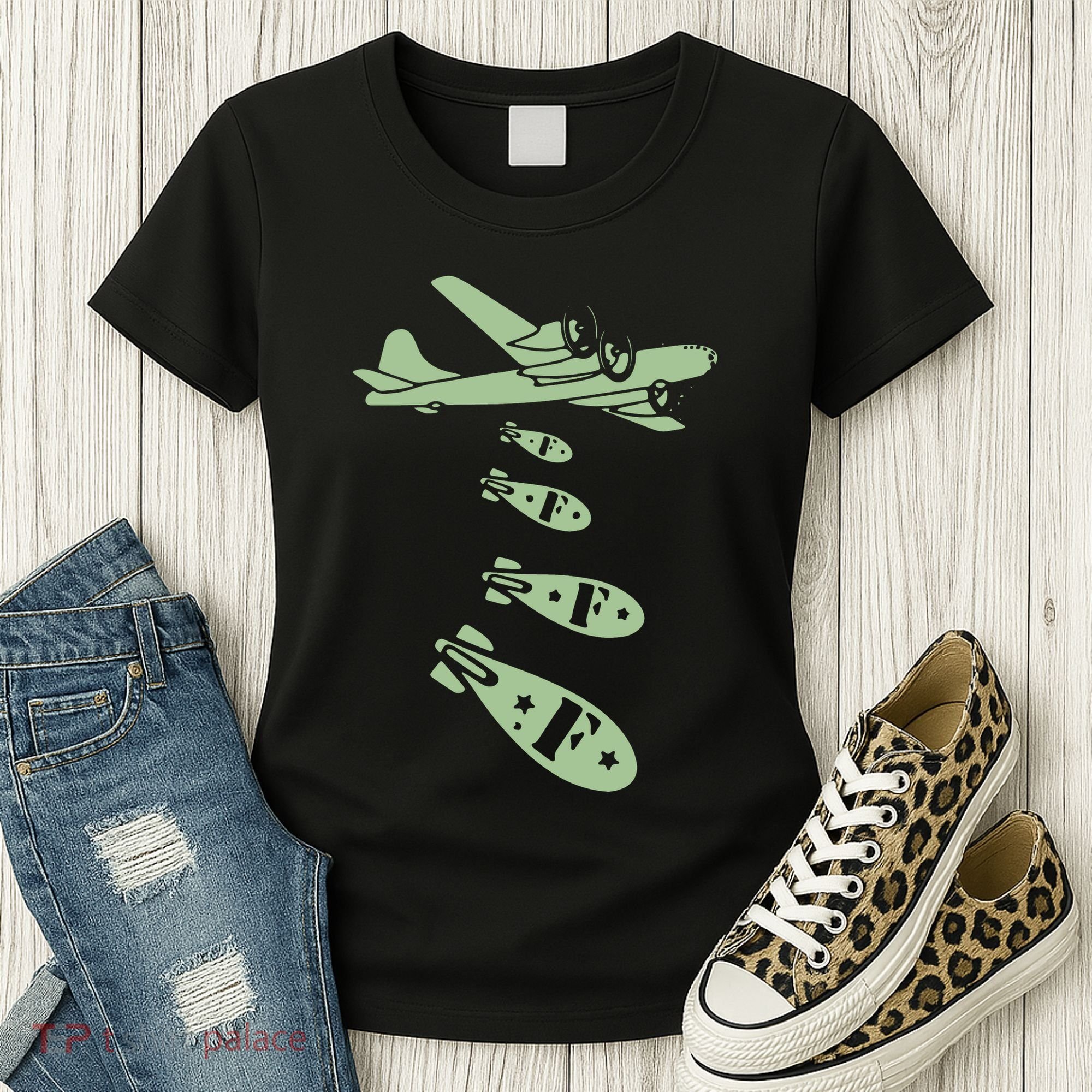 Bomber Dropping Bombs Women's T-Shirt