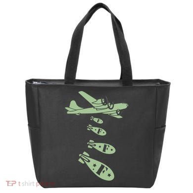 Bomber Dropping Bombs Tote Bag