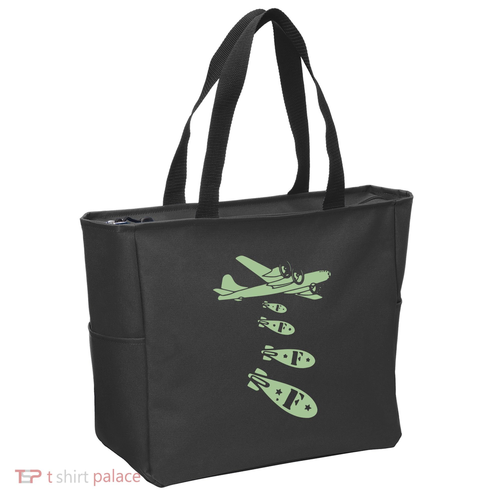 Bomber Dropping Bombs Tote Bag