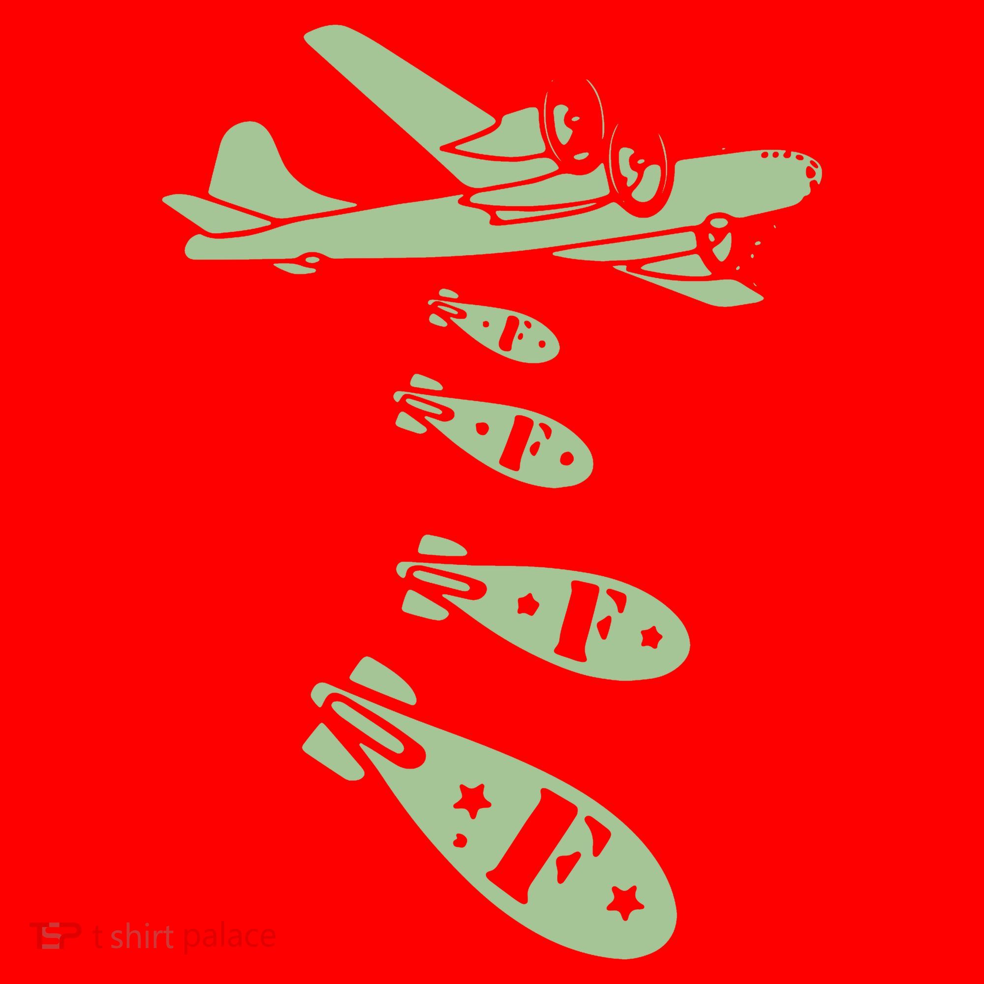 Bomber Dropping Bombs Santa Hat