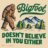 Bigfoot Doesn't Believe In You Either Funny Sasquatch Retro Tote Bag thumb 4