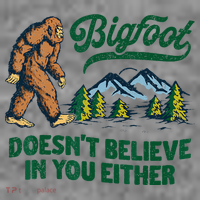 Bigfoot Doesn't Believe In You Either Funny Sasquatch Retro Toddler Hoodie thumb 2