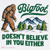 Bigfoot Doesn't Believe In You Either Funny Sasquatch Retro Sweatshirt thumb 3