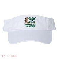 Bigfoot Doesn't Believe In You Either Funny Sasquatch Retro Visor thumb 0