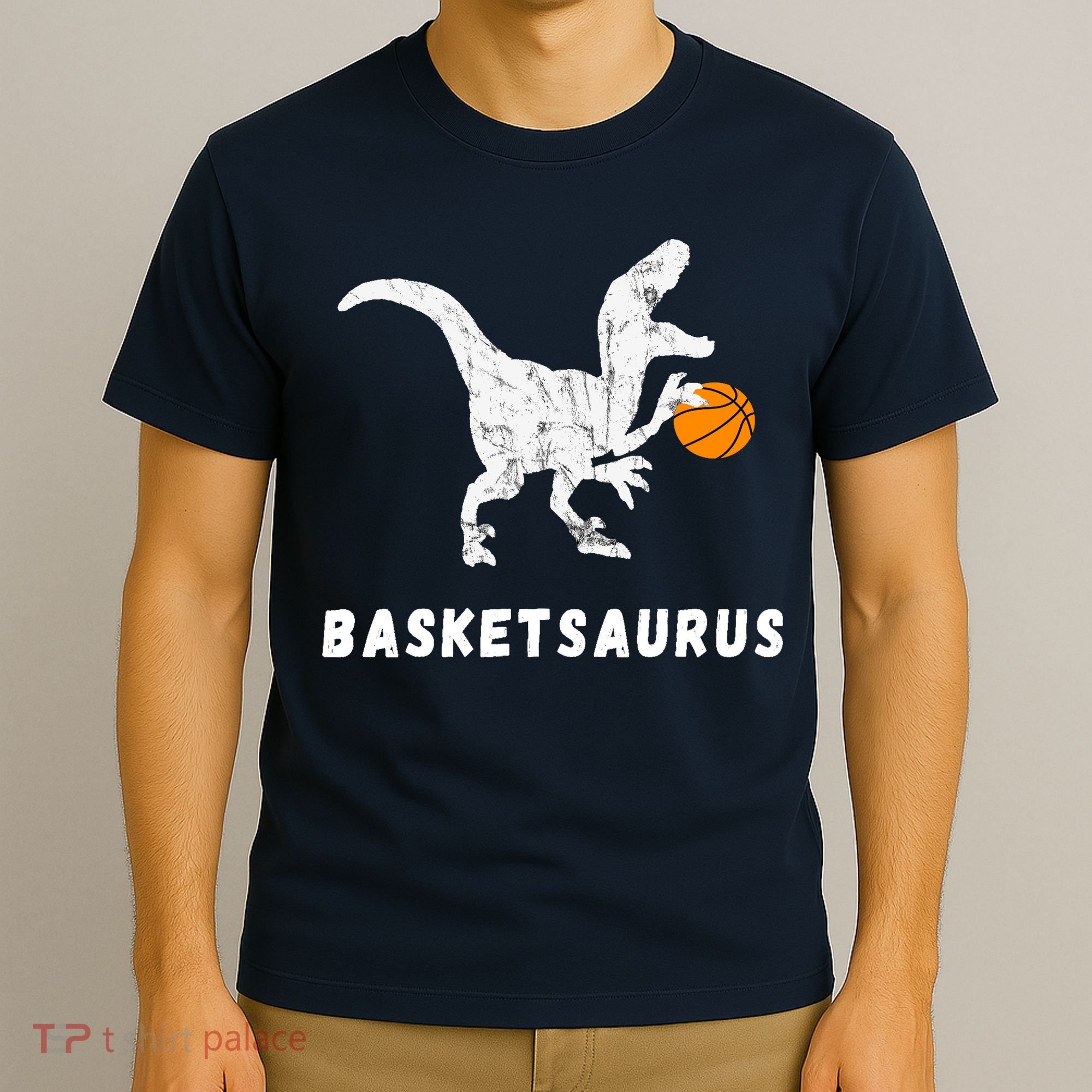 Basketball Dinosaur Baller T-rex Dino Playing Basketball T-Shirt
