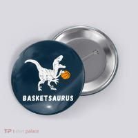Basketball Dinosaur Baller T-rex Dino Playing Basketball Button thumb 0