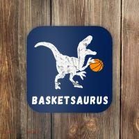Basketball Dinosaur Baller T-rex Dino Playing Basketball Coaster thumb 0