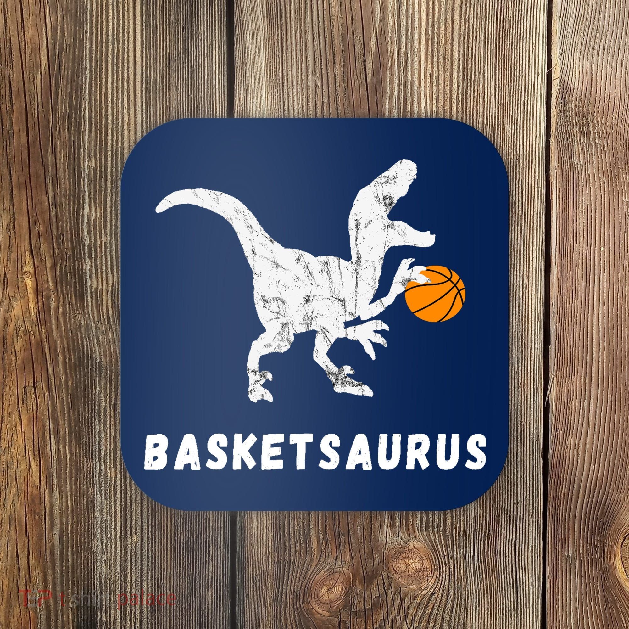 Basketball Dinosaur Baller T-rex Dino Playing Basketball Coaster