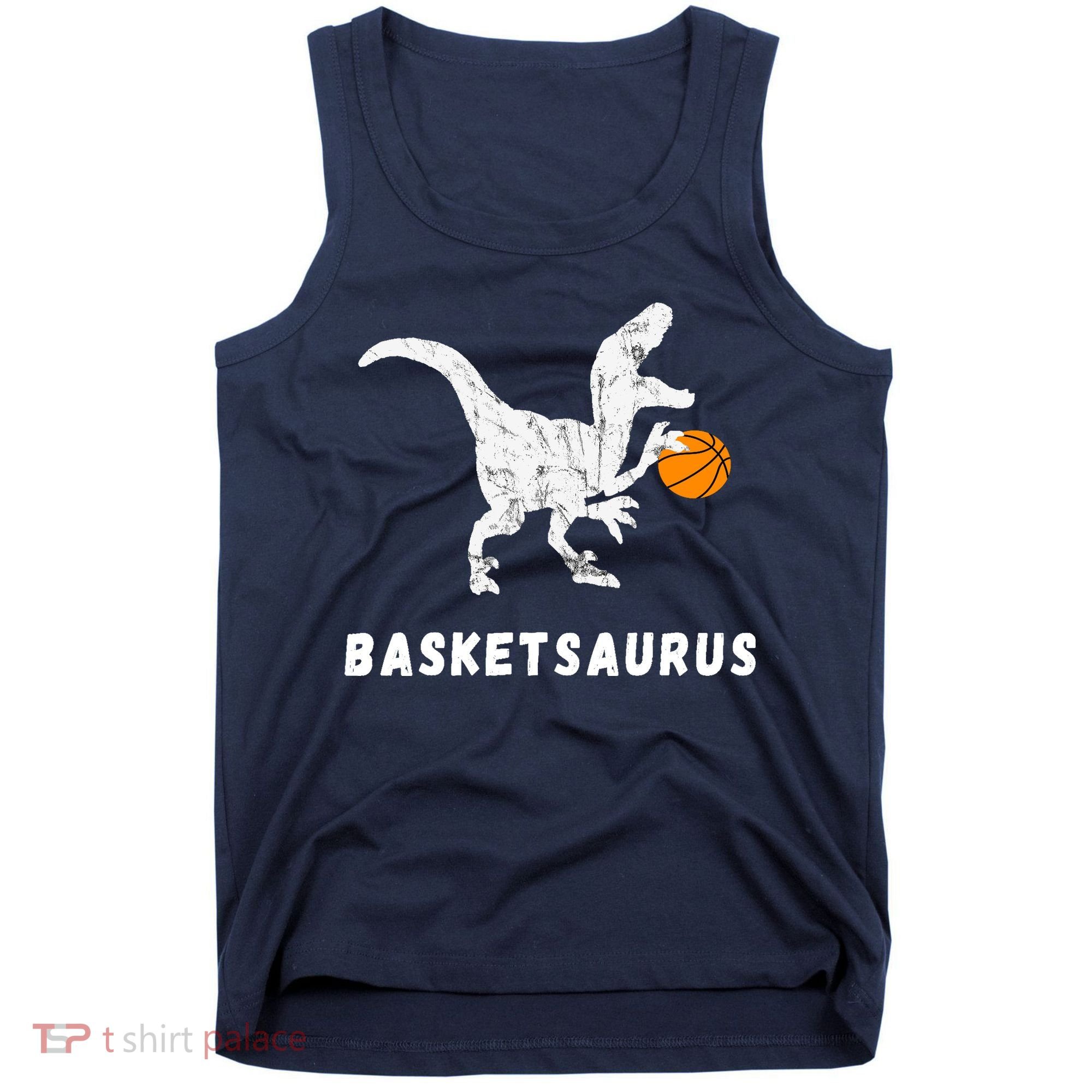 Basketball Dinosaur Baller T-rex Dino Playing Basketball Tank Top