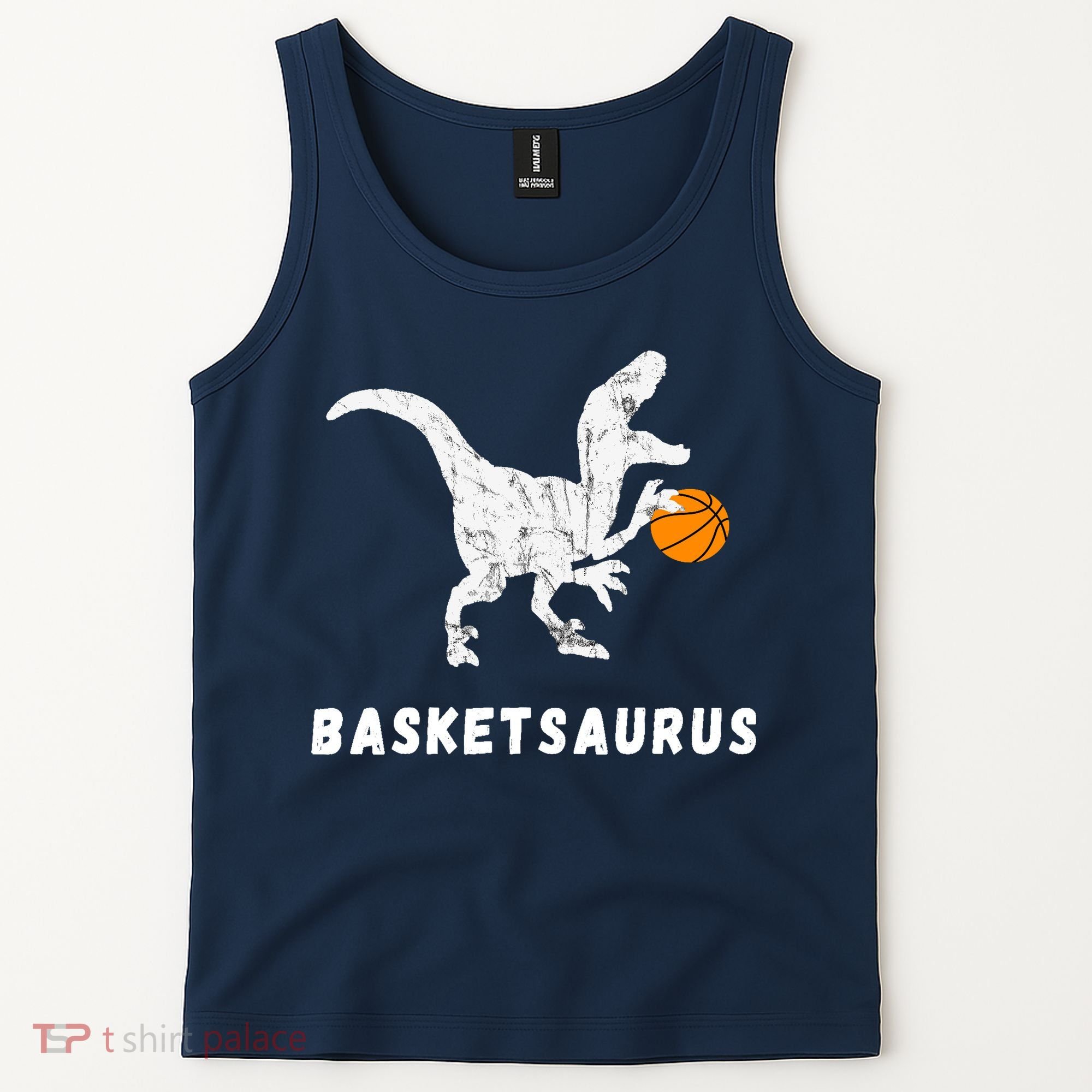 Basketball Dinosaur Baller T-rex Dino Playing Basketball Tank Top