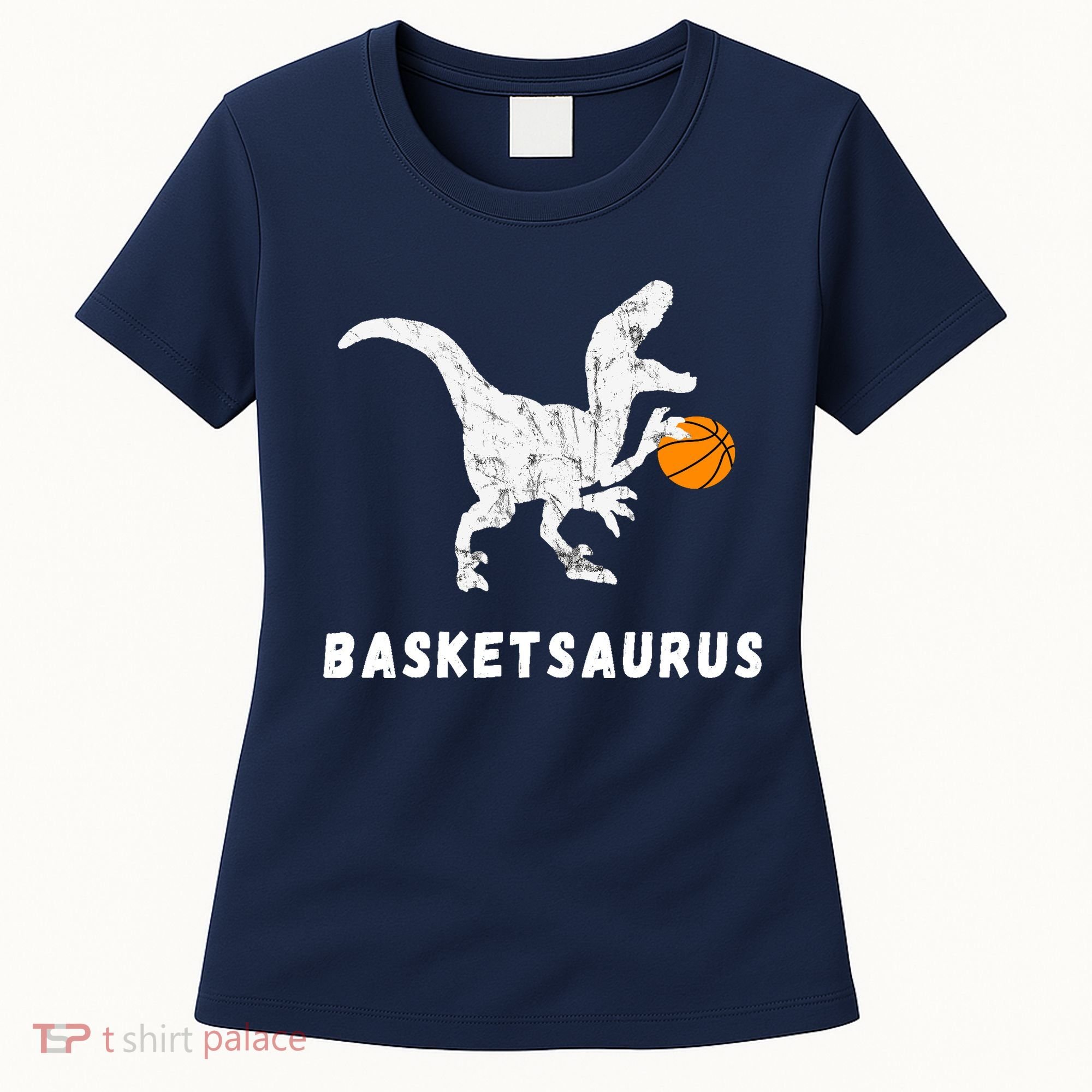 Basketball Dinosaur Baller T-rex Dino Playing Basketball Women's T-Shirt