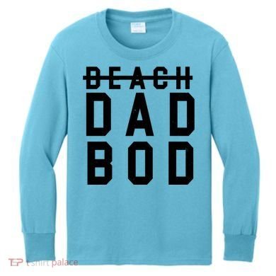 Beach Dad Bod Summer Vacation Kids Long Sleeve Shirt