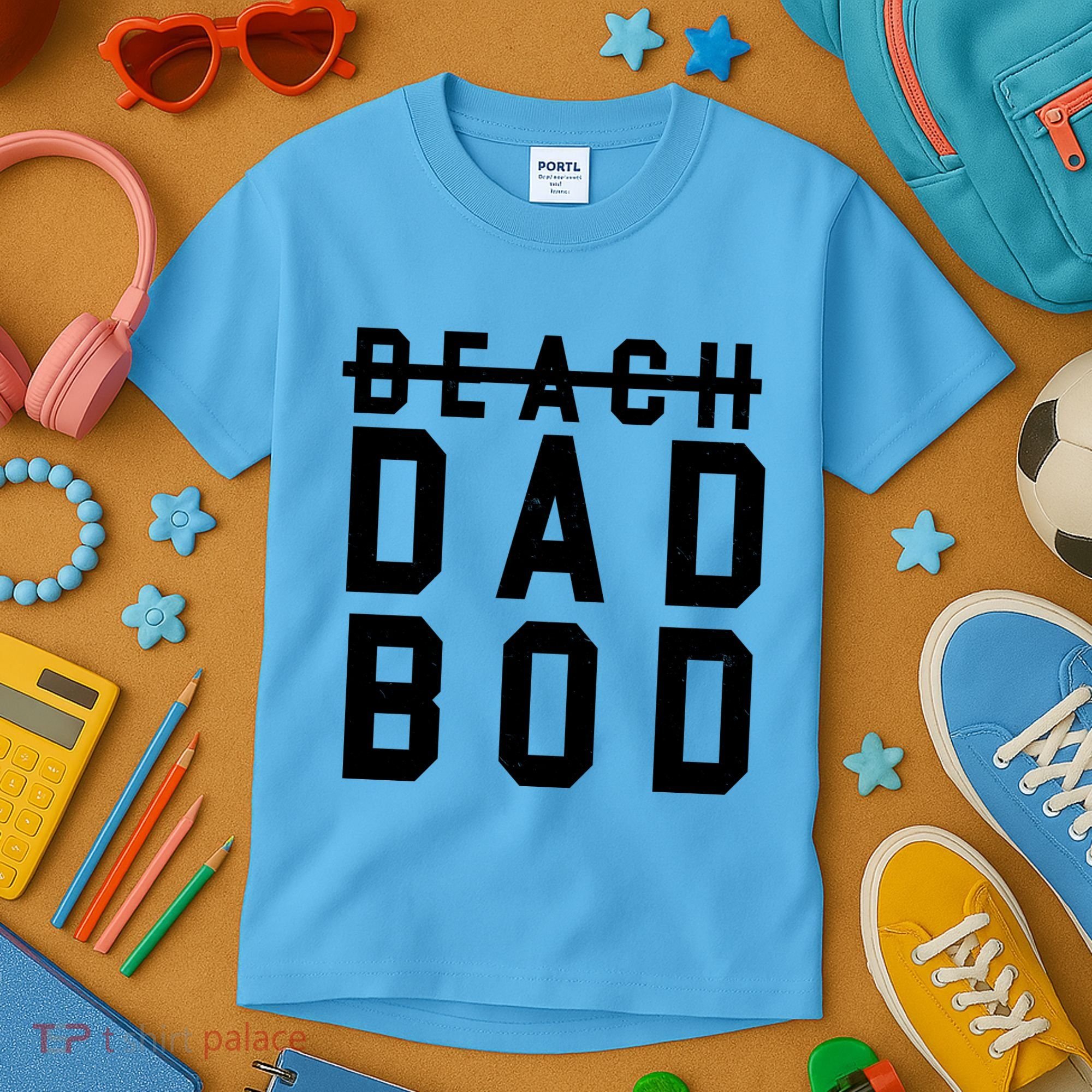Beach Dad Bod Summer Vacation Kids T-Shirt