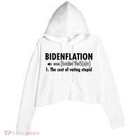 Bidenflation Definition Crop Fleece Hoodie thumb 0