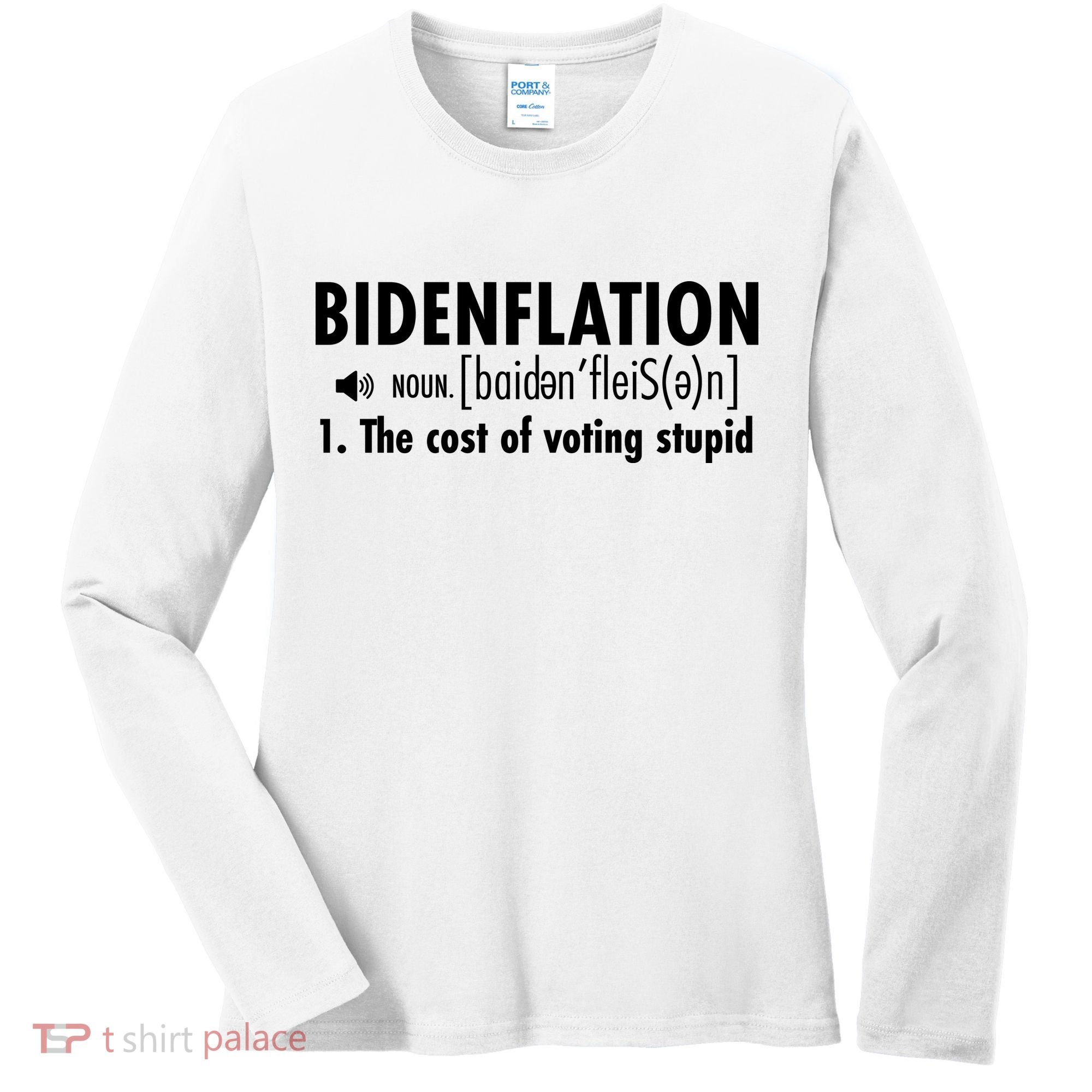 Bidenflation Definition Women's Long Sleeve Shirt